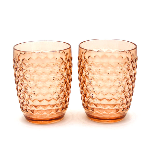 Diamond Glass Pack of 2 - Rust