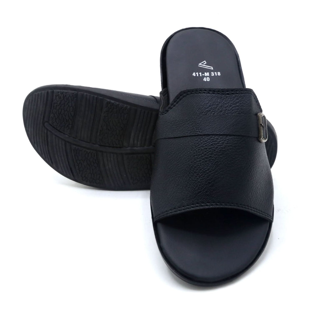 Men's Slipper - Black, Men's Slippers, Chase Value, Chase Value