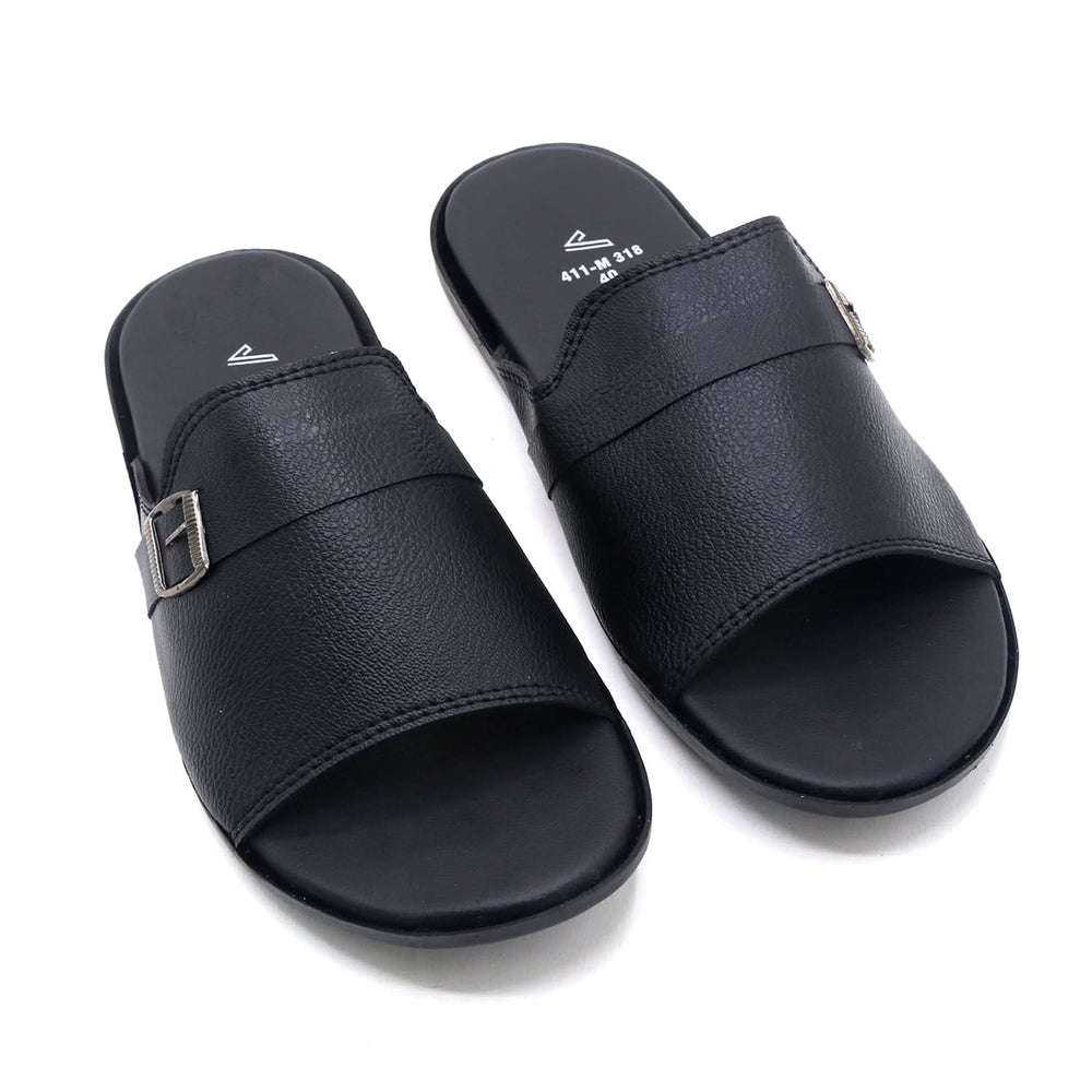 Men's Slipper - Black, Men's Slippers, Chase Value, Chase Value