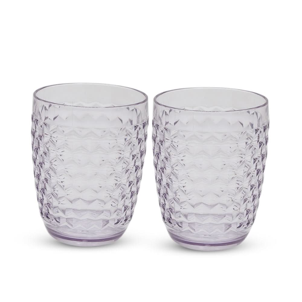Diamond Glass Pack of 2 - Light Purple, Glassware & Drinkware, Chase Value, Chase Value