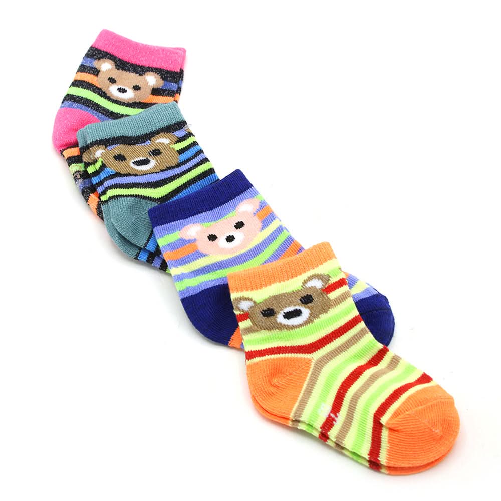 Girls Sock Pack of 4 - Multi Color, Girls Socks, Chase Value, Chase Value