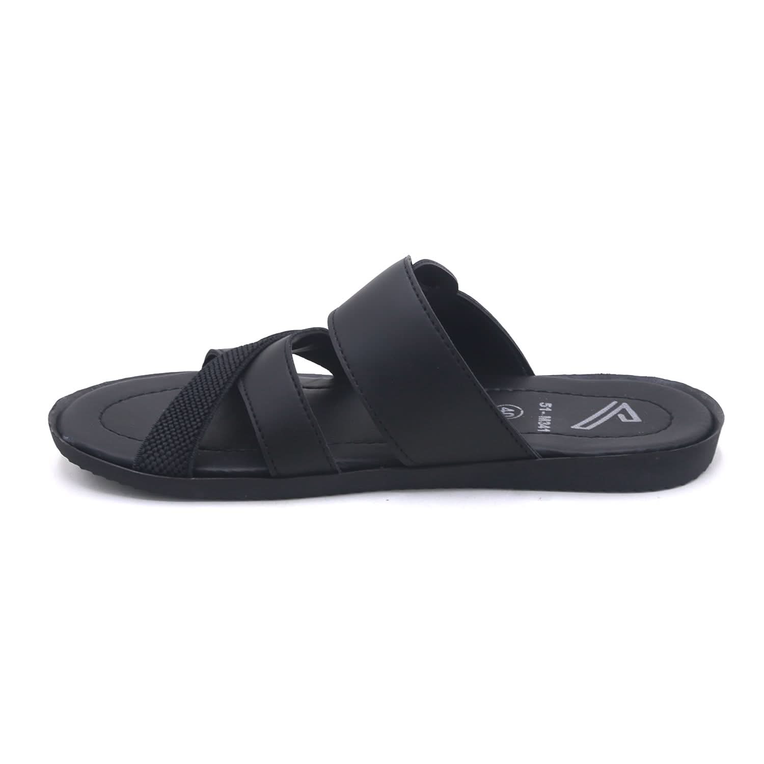 Men's Slipper - Black, Men's Slippers, Chase Value, Chase Value