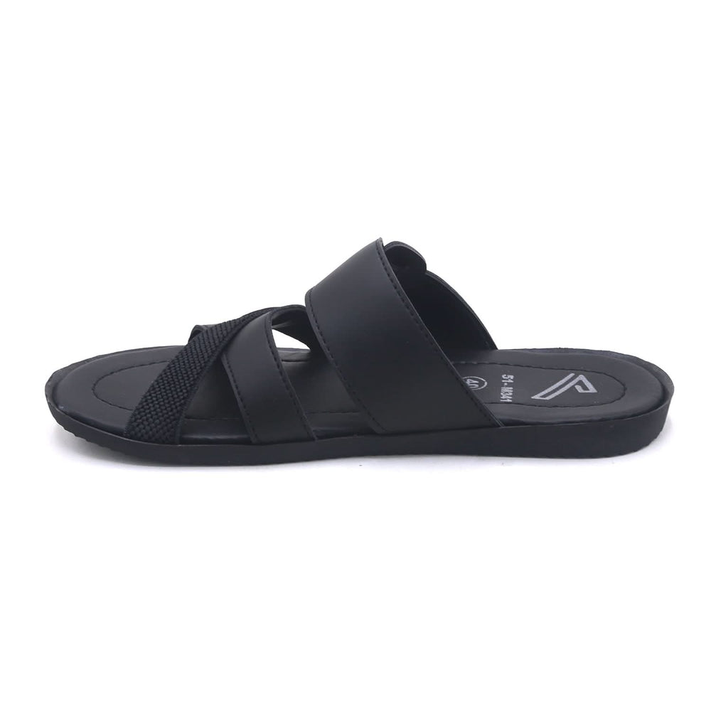 Men's Slipper - Black, Men's Slippers, Chase Value, Chase Value