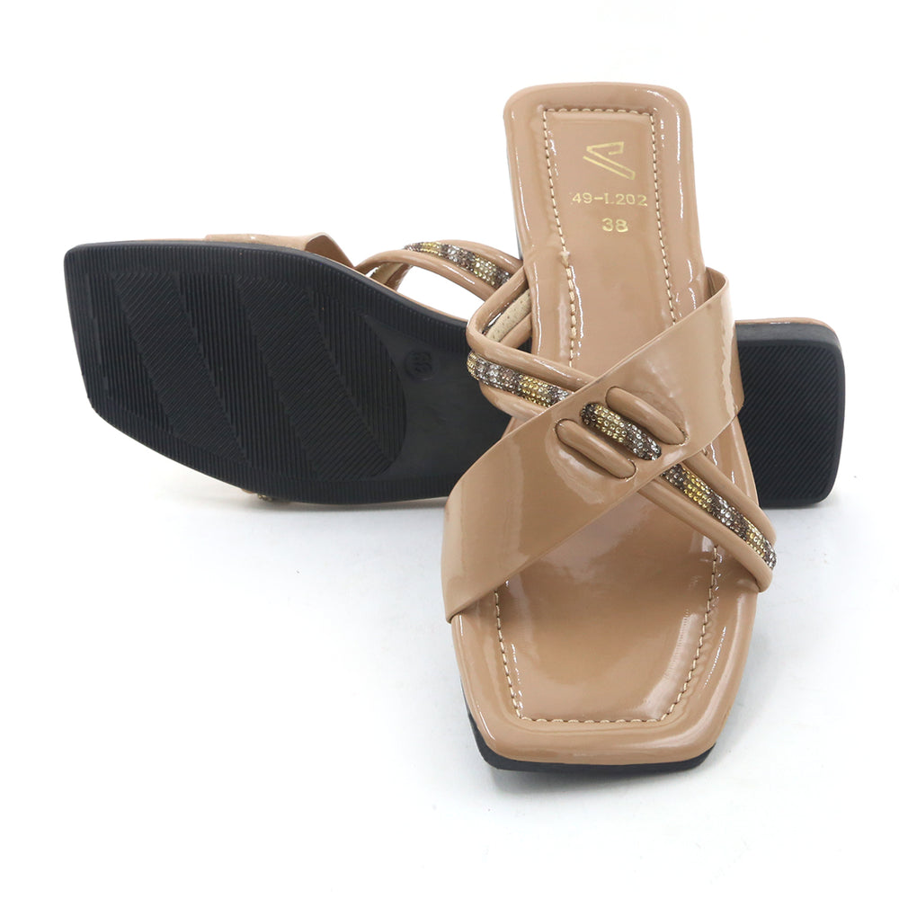 Valuable Open-Toe Slipper - Peach, Women Slippers, Chase Value, Chase Value