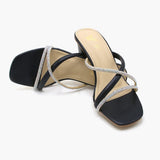 Women's Heel Slipper - Black, Women Heels, Chase Value, Chase Value