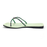 Valuable Open-Toe  Slipper - Green, Women Slippers, Chase Value, Chase Value