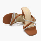 Women's Heel Slipper - Mustard, Women Heels, Chase Value, Chase Value