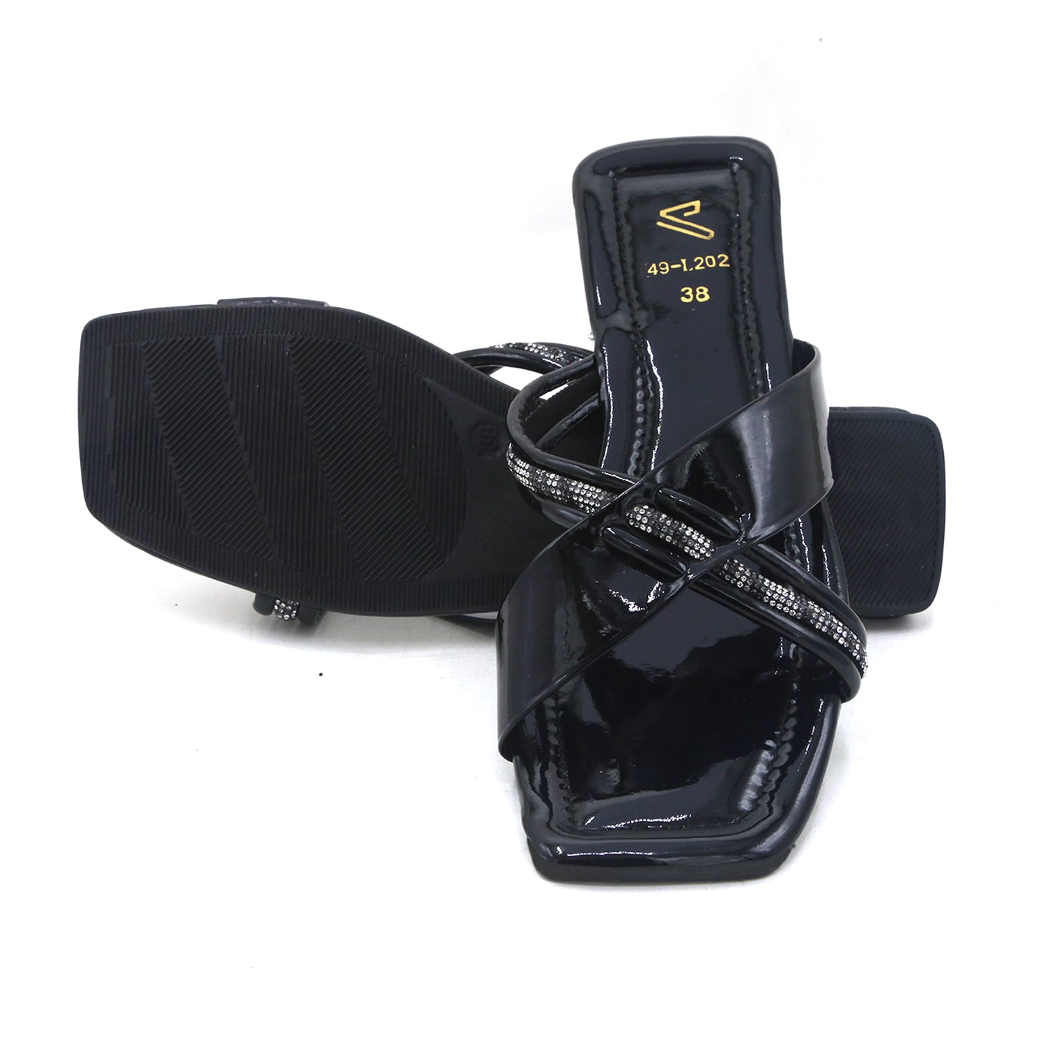 Valuable Open-Toe Slipper - Black, Women Slippers, Chase Value, Chase Value