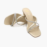 Women's Heel Slipper - Golden, Women Heels, Chase Value, Chase Value