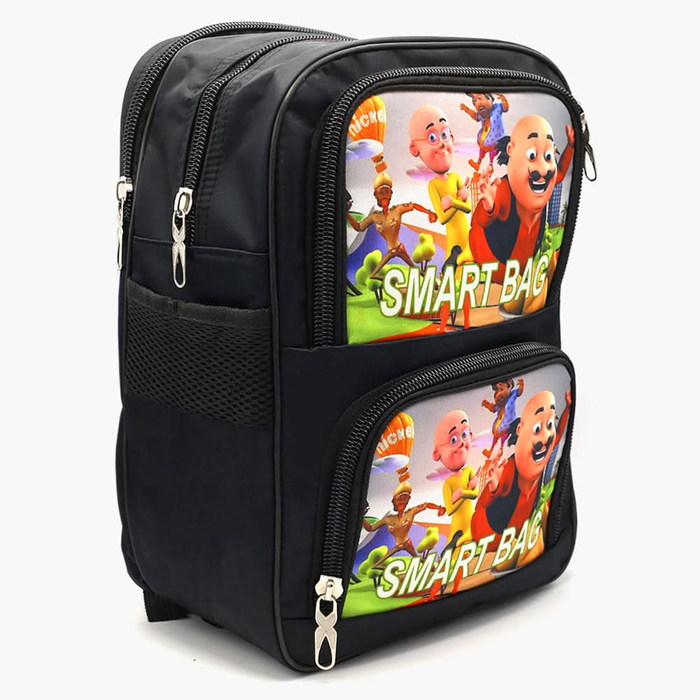 Character School Bag - Black, School Bags, Chase Value, Chase Value