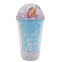 Plastic Glass with Straw