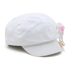 Girls Fancy P-Cap - White