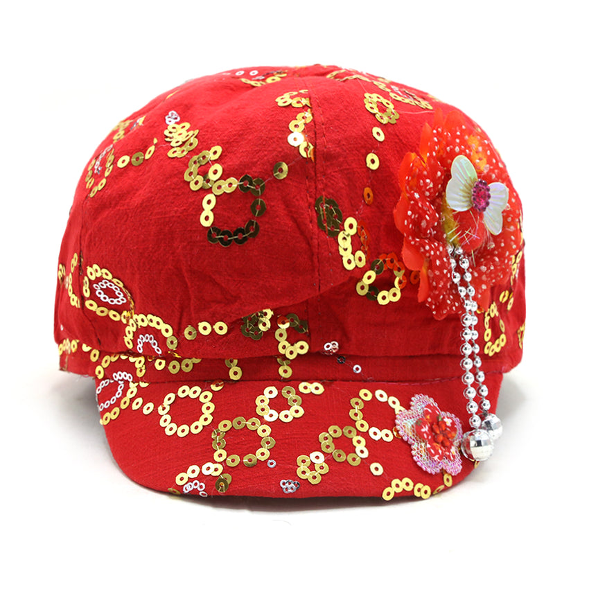 Girls Fancy P-Cap - Red