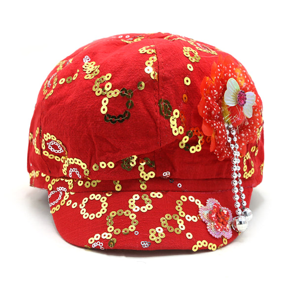 Girls Fancy P-Cap - Red