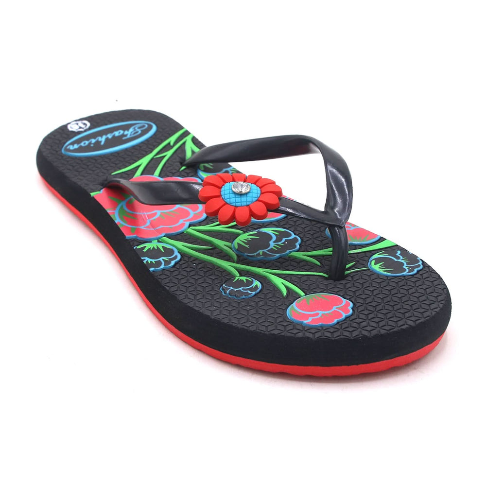 Women's Flip Flop Slipper - Black, Women Slippers, Chase Value, Chase Value