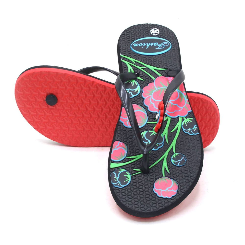 Women's Flip Flop Slipper - Black, Women Slippers, Chase Value, Chase Value