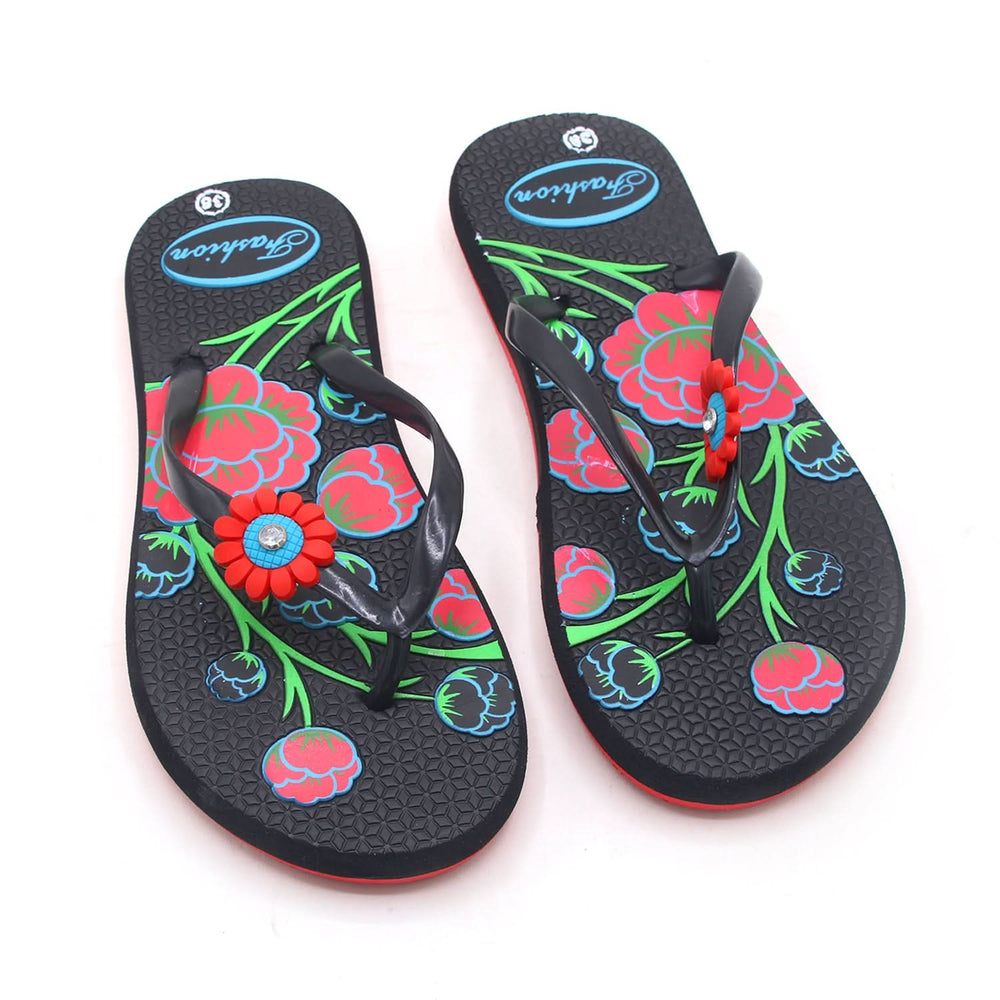 Women's Flip Flop Slipper - Black, Women Slippers, Chase Value, Chase Value