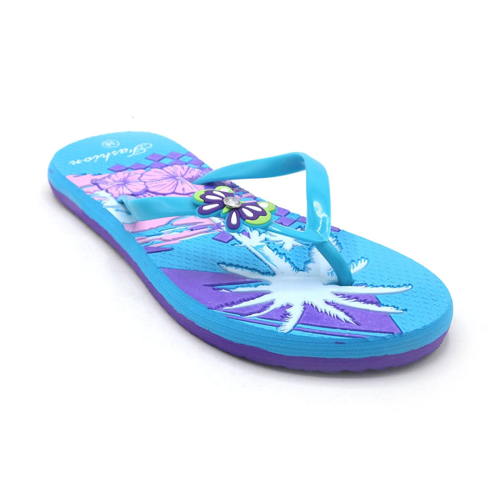 Women's Flip Flop Slipper - Cyan, Women Slippers, Chase Value, Chase Value