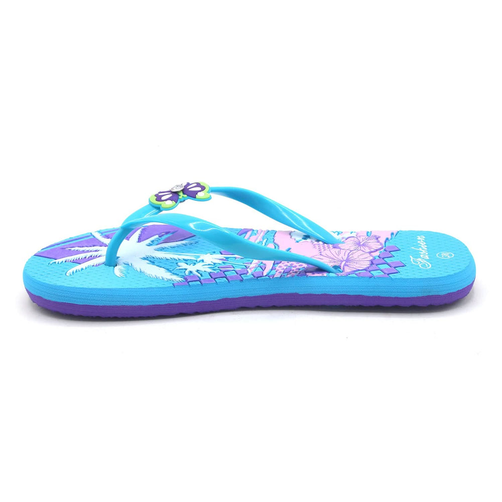 Women's Flip Flop Slipper - Cyan, Women Slippers, Chase Value, Chase Value