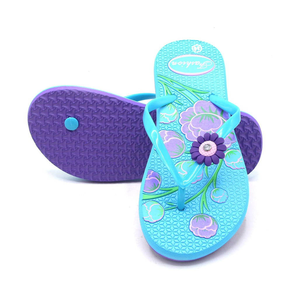 Women's Flip Flop Slipper - Cyan, Women Slippers, Chase Value, Chase Value