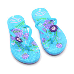 Women's Flip Flop Slipper - Cyan