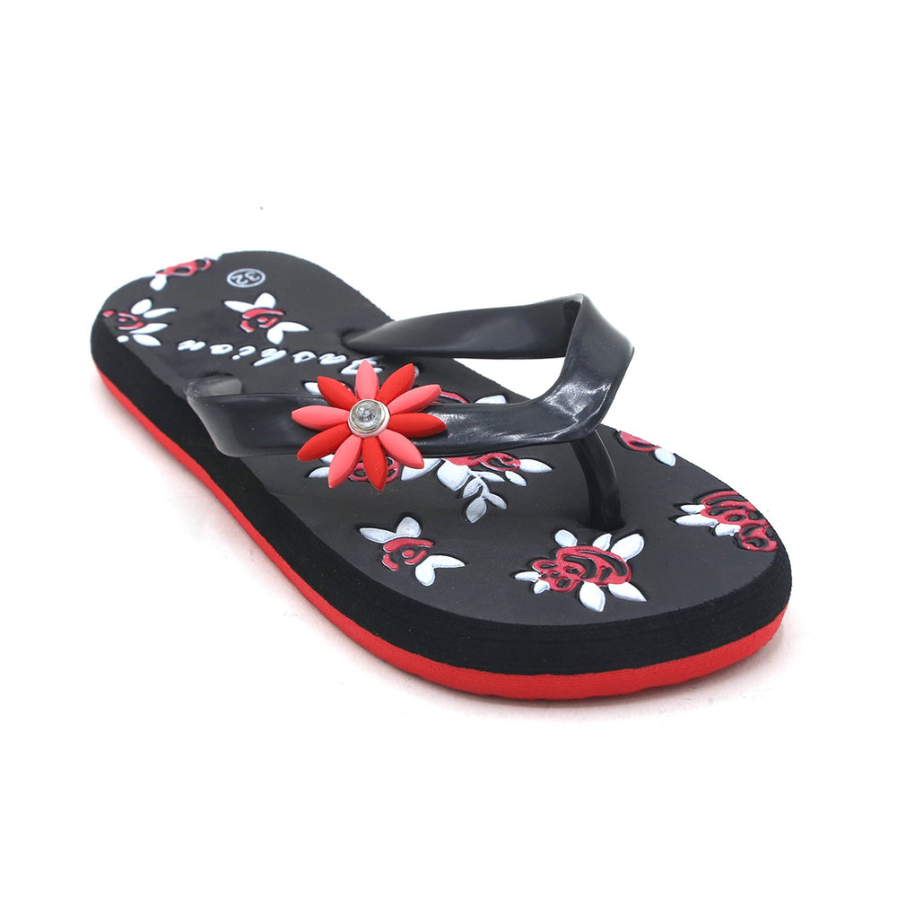 Girls Flip Flop Slipper - Black, Girls Slippers, Chase Value, Chase Value