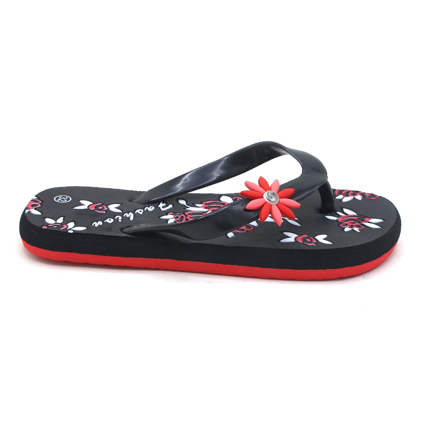 Girls Flip Flop Slipper - Black, Girls Slippers, Chase Value, Chase Value