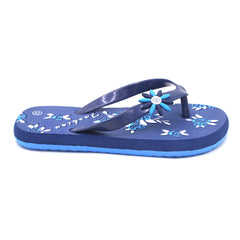 Girls Flip Flop Slipper - Navy Blue