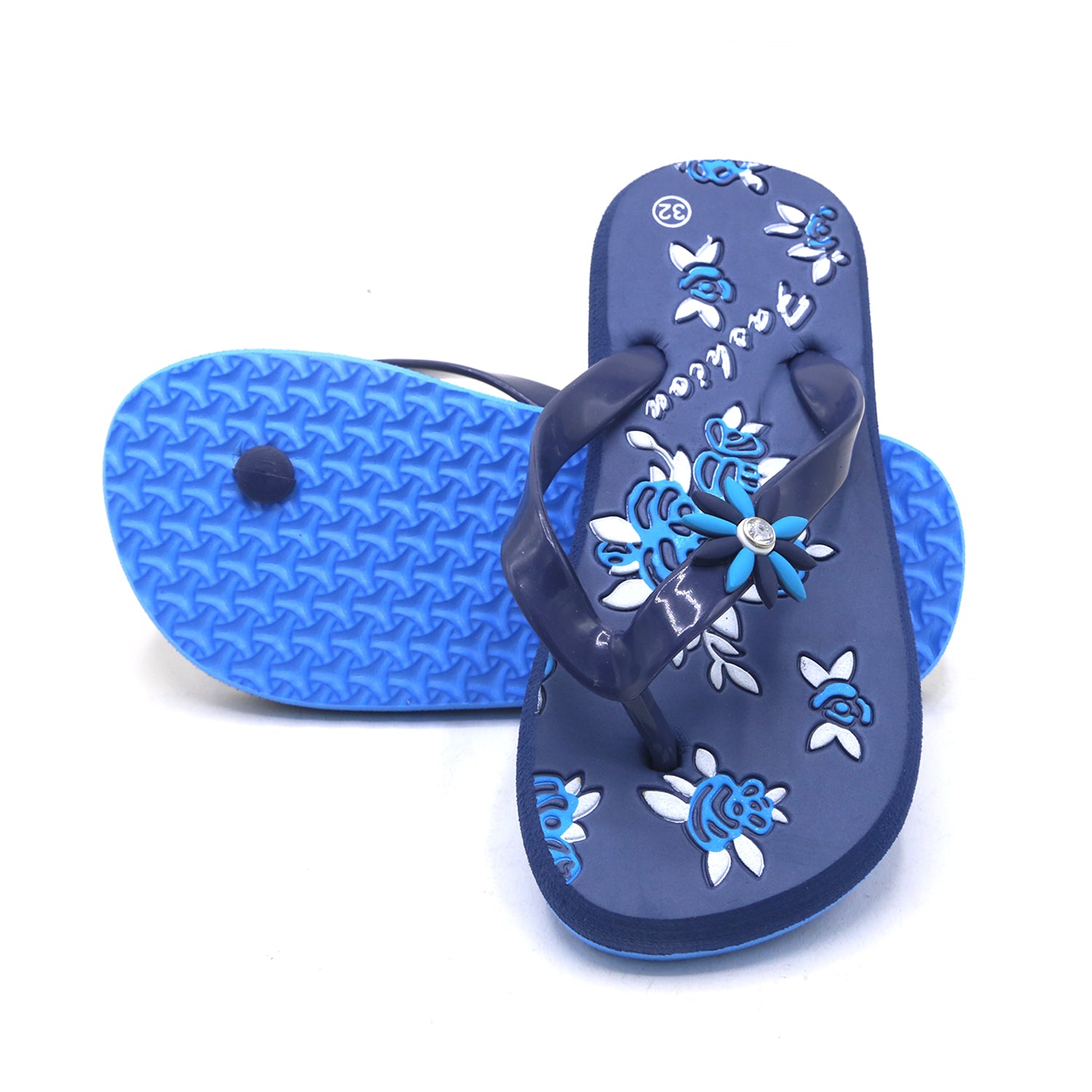 Girls Flip Flop Slipper - Navy Blue, Girls Slippers, Chase Value, Chase Value