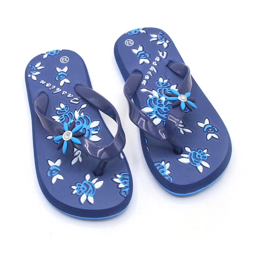 Girls Flip Flop Slipper - Navy Blue, Girls Slippers, Chase Value, Chase Value