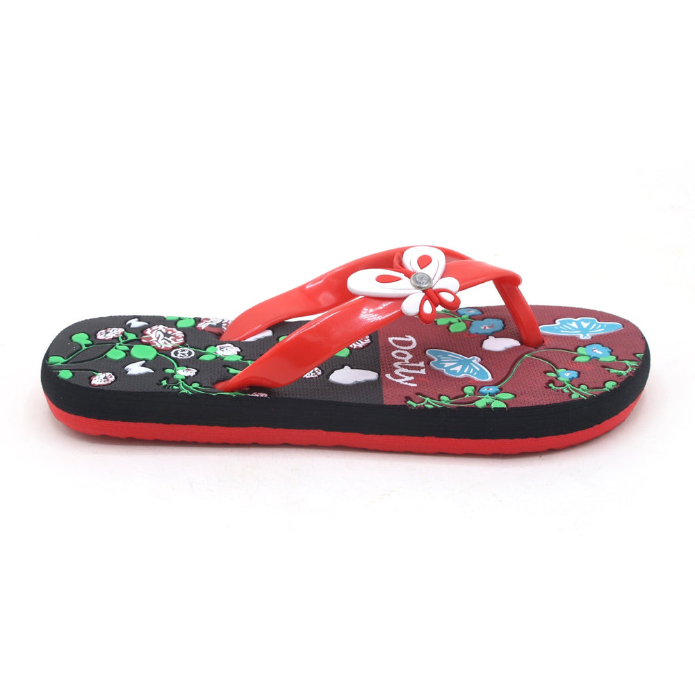 Girls Flip Flop Slipper - Red, Girls Slippers, Chase Value, Chase Value
