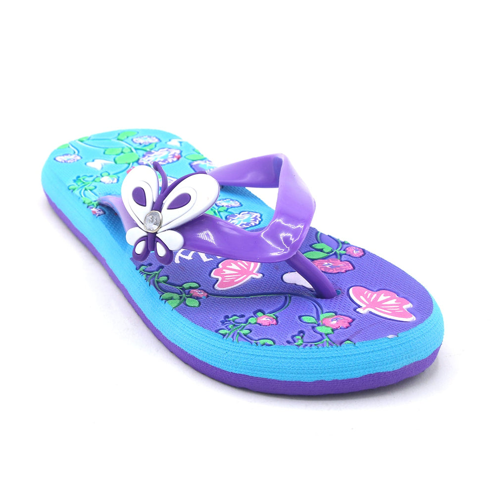 Girls Flip Flop Slipper - Purple, Girls Slippers, Chase Value, Chase Value