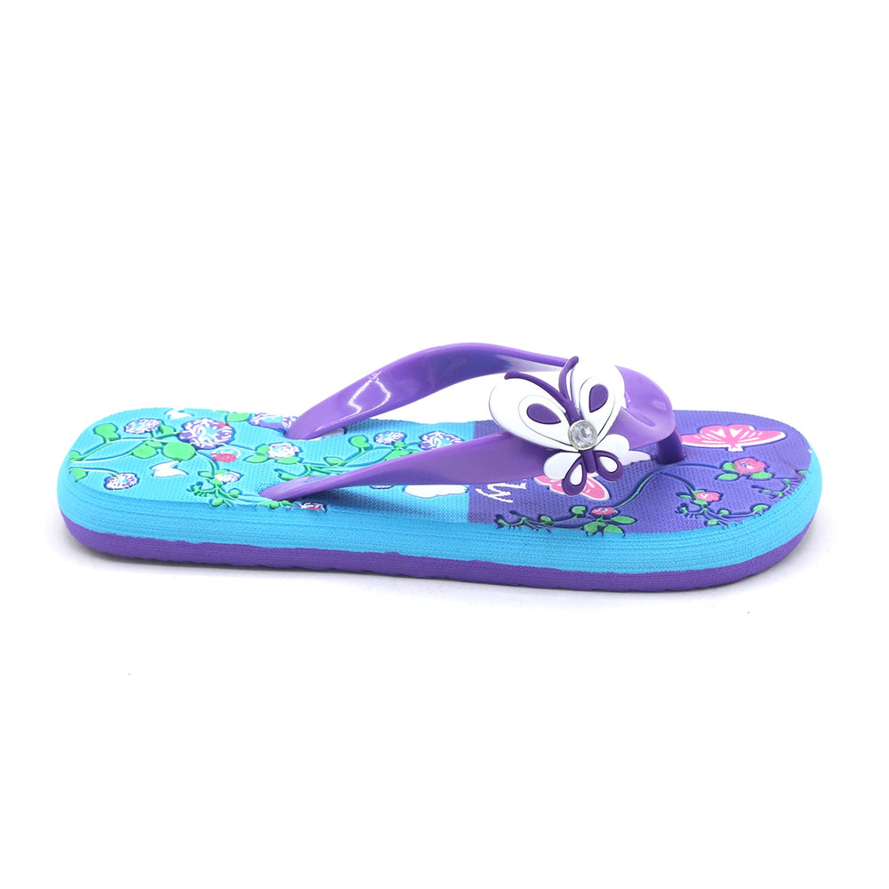 Girls Flip Flop Slipper - Purple, Girls Slippers, Chase Value, Chase Value