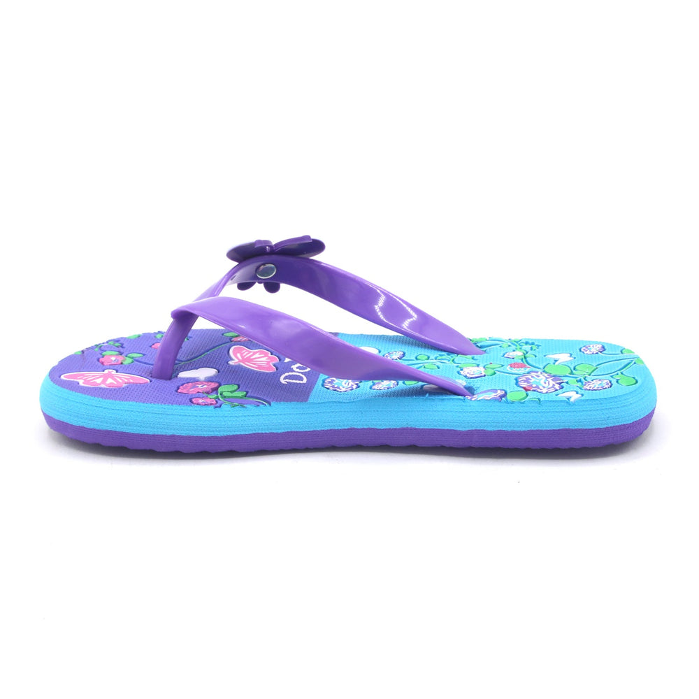Girls Flip Flop Slipper - Purple, Girls Slippers, Chase Value, Chase Value