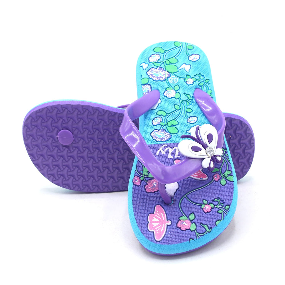 Girls Flip Flop Slipper - Purple, Girls Slippers, Chase Value, Chase Value