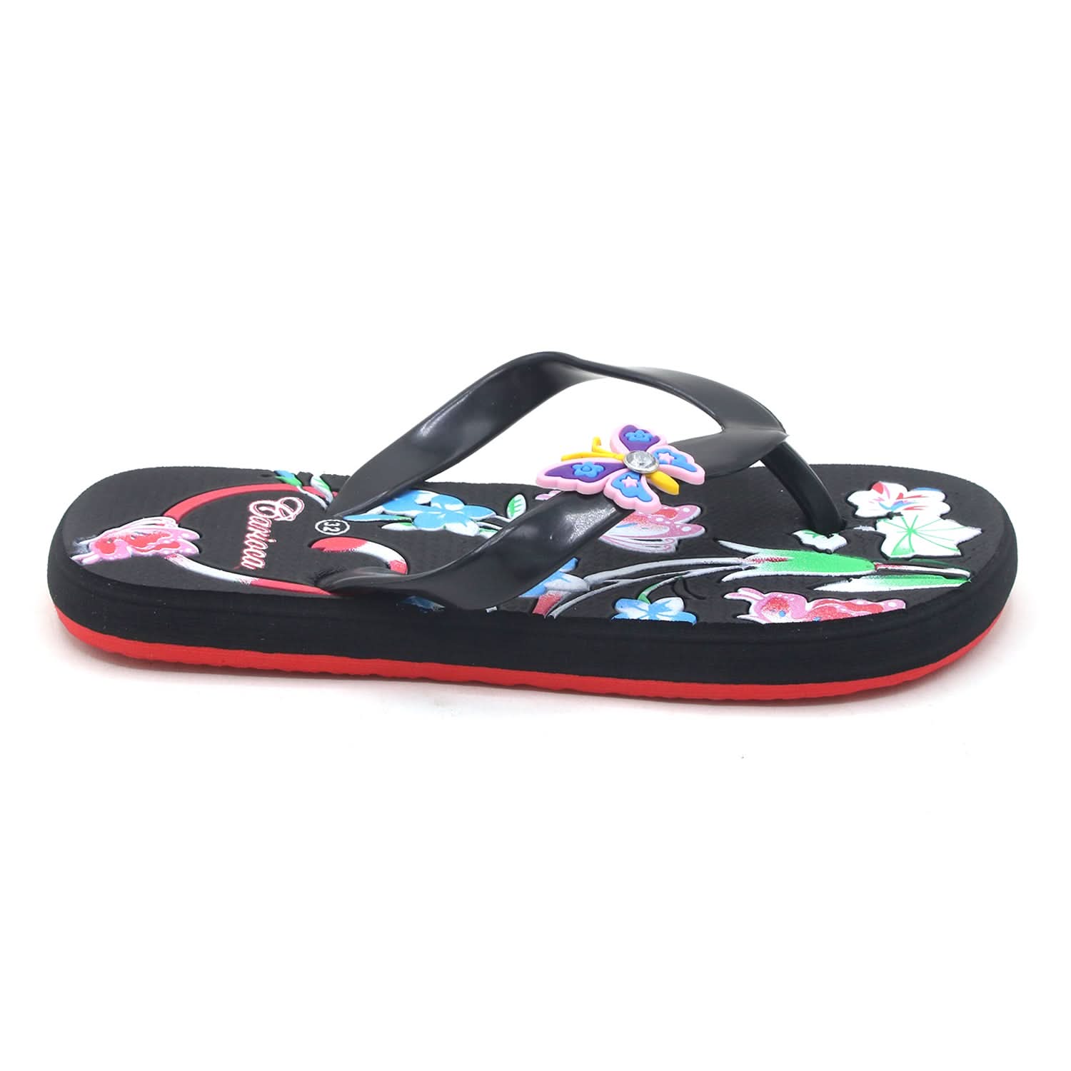 Girls Flip Flop Slipper - Black, Girls Slippers, Chase Value, Chase Value