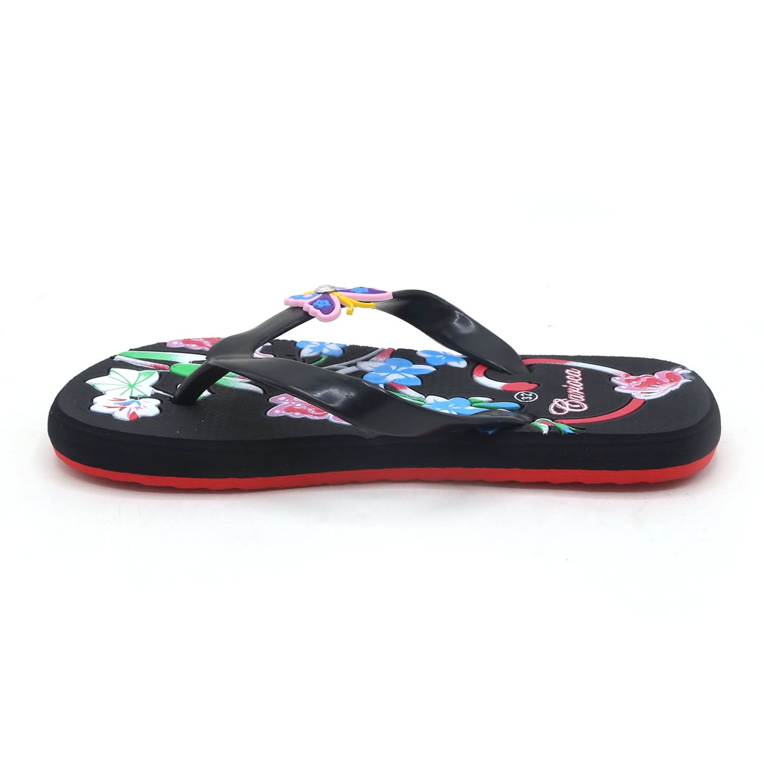 Girls Flip Flop Slipper - Black, Girls Slippers, Chase Value, Chase Value