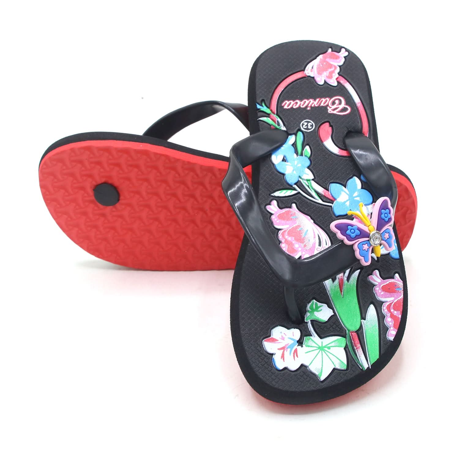 Girls Flip Flop Slipper - Black, Girls Slippers, Chase Value, Chase Value