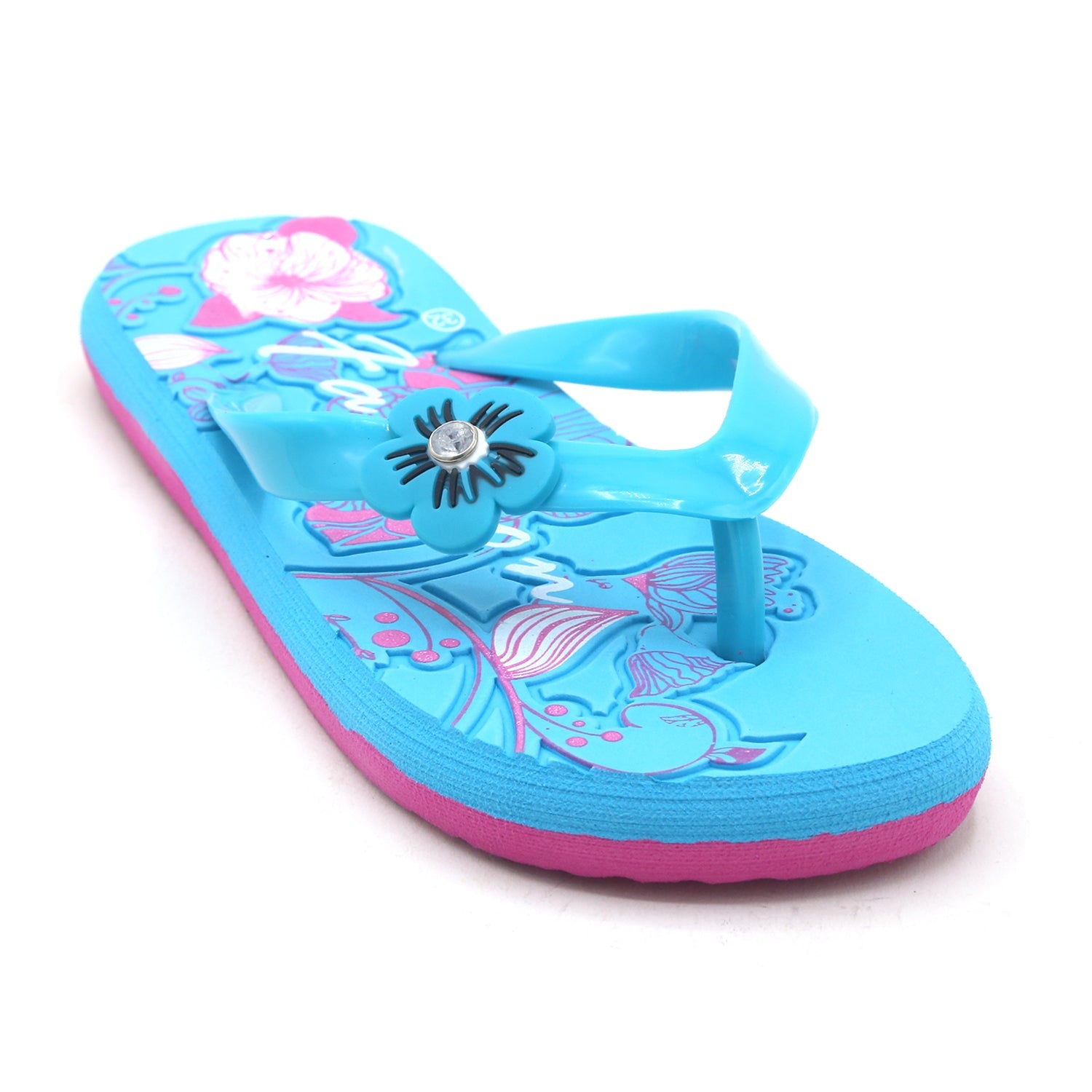 Girls Flip Flop Slipper - Cyan, Girls Slippers, Chase Value, Chase Value
