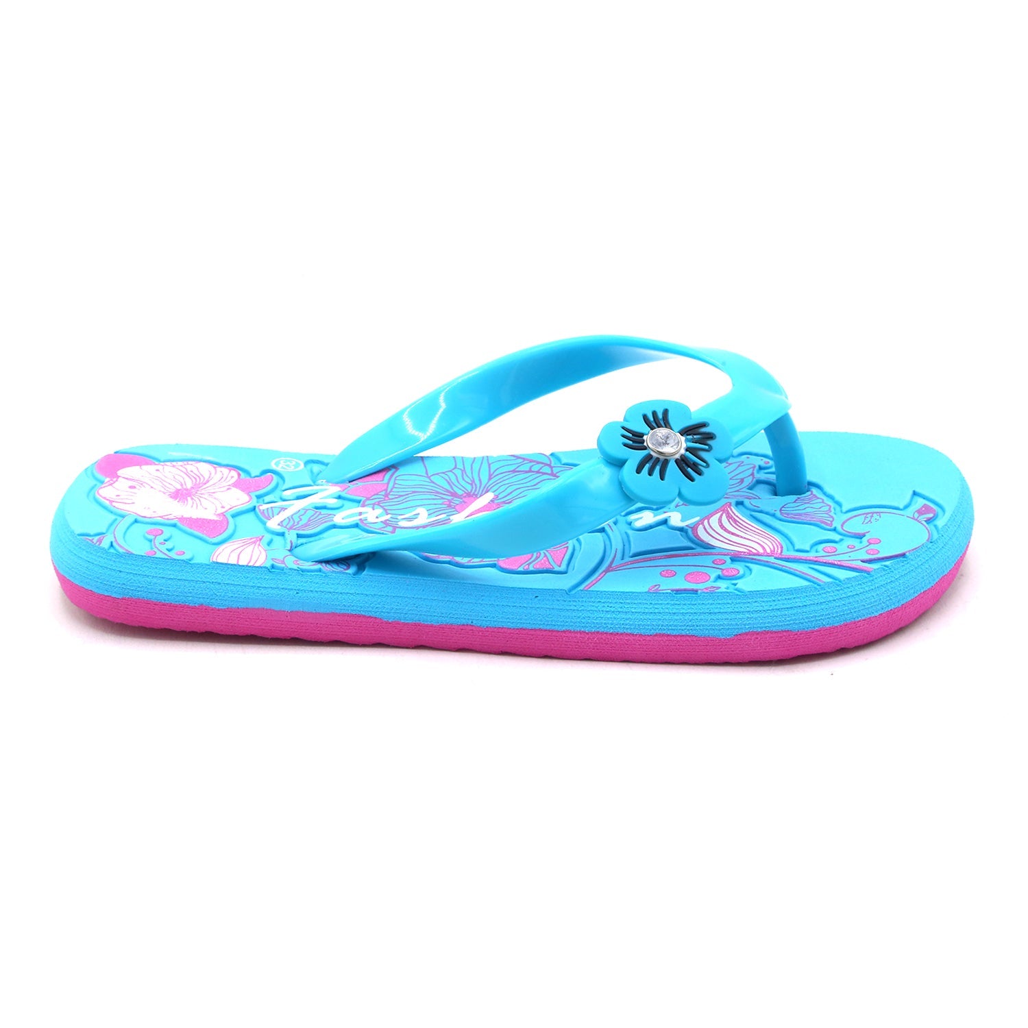 Girls Flip Flop Slipper - Cyan, Girls Slippers, Chase Value, Chase Value