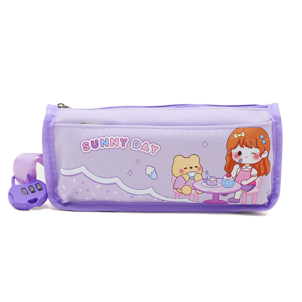Pencil Pouch - Purple, Pencil Boxes & Stationery Sets, Chase Value, Chase Value