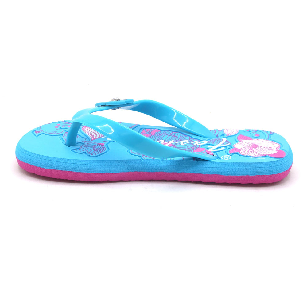 Girls Flip Flop Slipper - Cyan, Girls Slippers, Chase Value, Chase Value