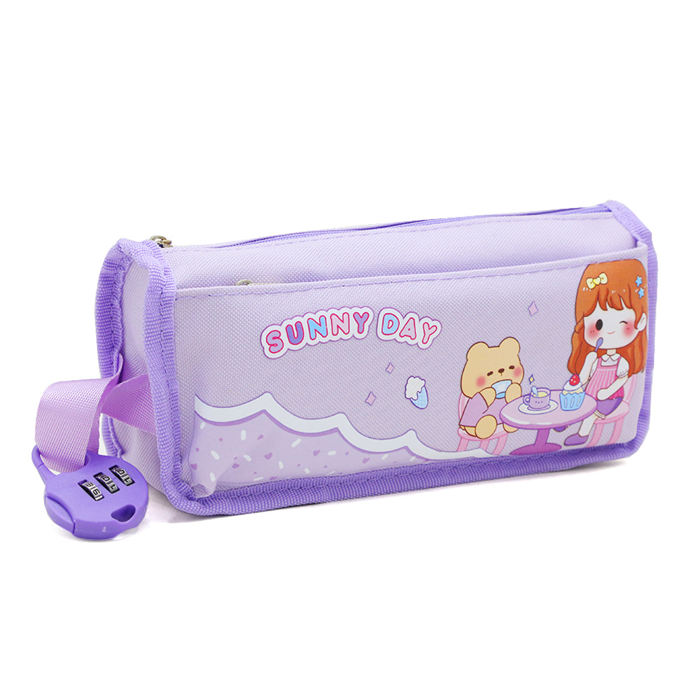 Pencil Pouch - Purple, Pencil Boxes & Stationery Sets, Chase Value, Chase Value