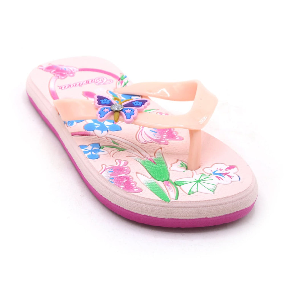 Girls Flip Flop Slipper - Peach, Girls Slippers, Chase Value, Chase Value