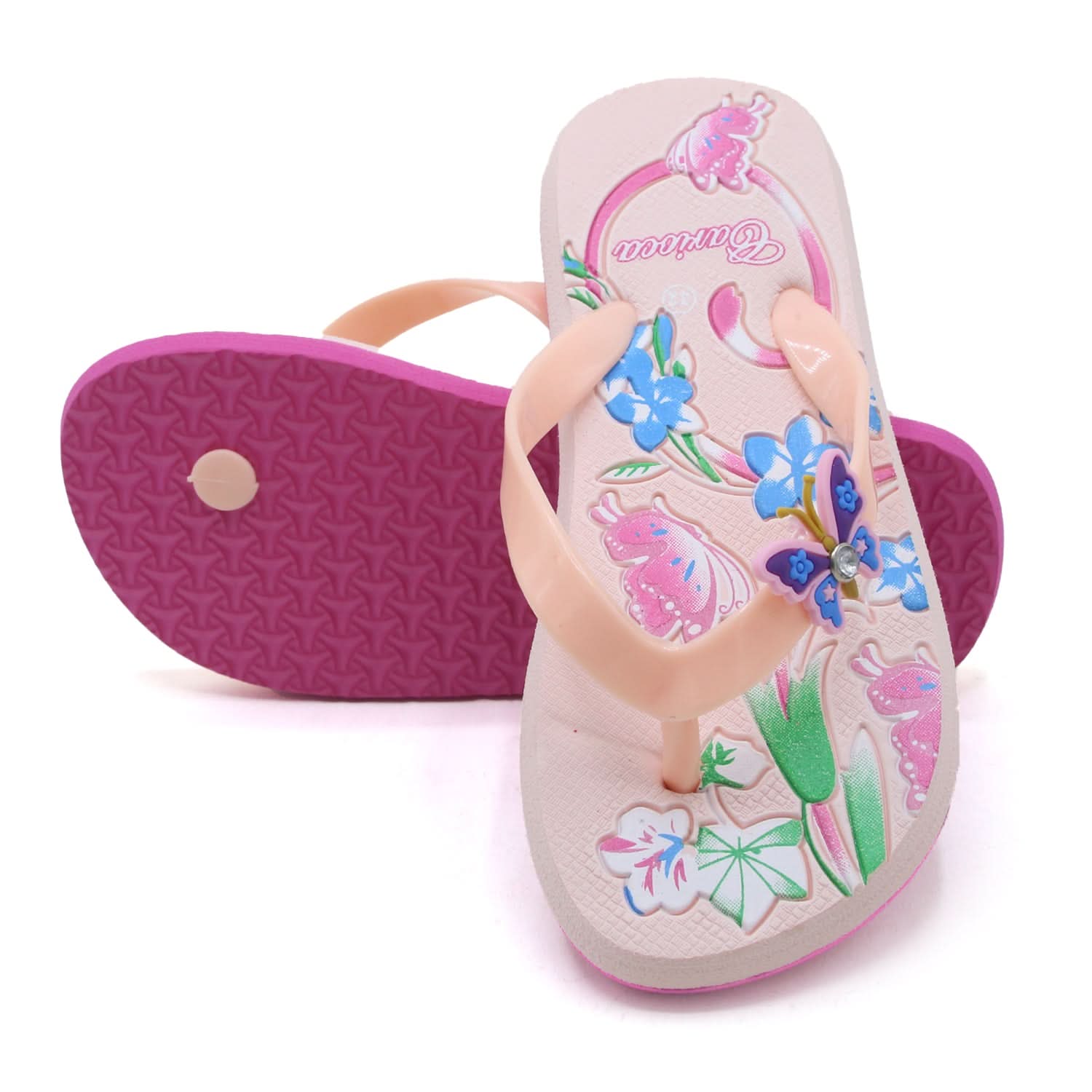 Girls Flip Flop Slipper - Peach, Girls Slippers, Chase Value, Chase Value