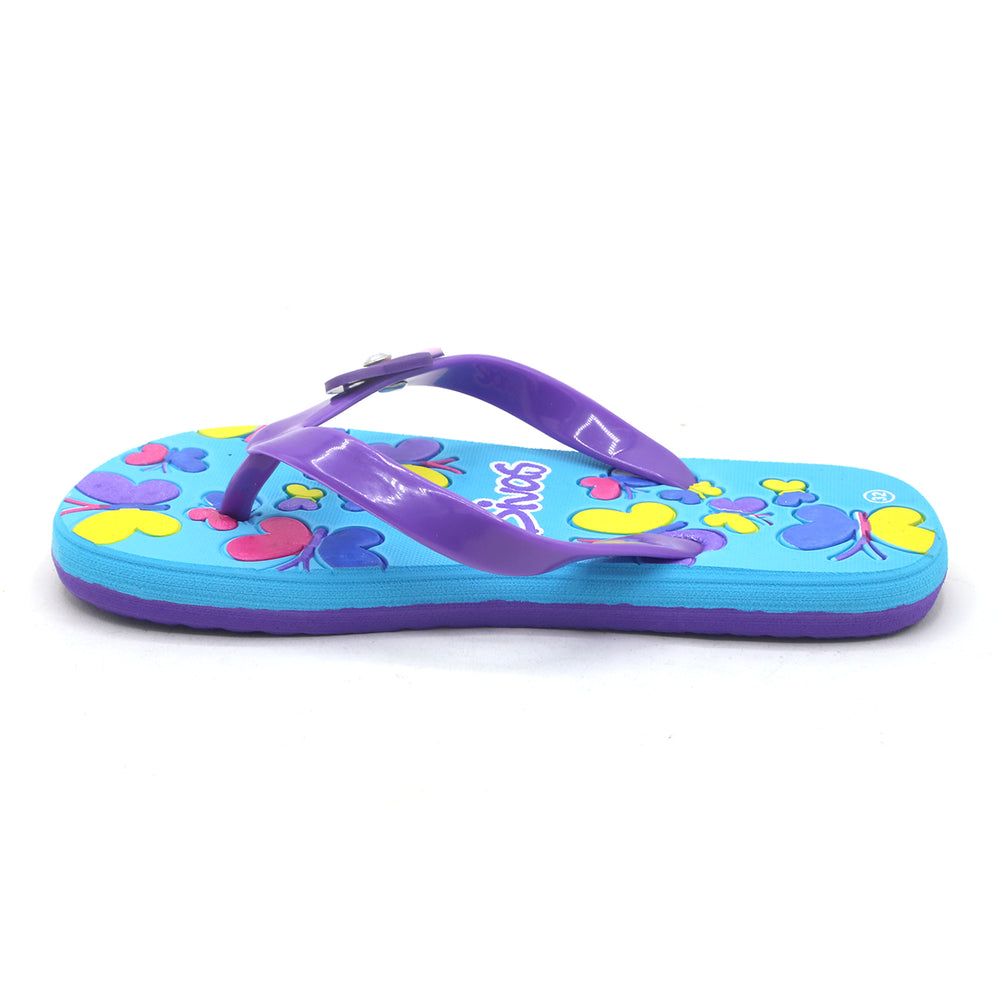 Girls Flip Flop Slipper - Purple, Girls Slippers, Chase Value, Chase Value