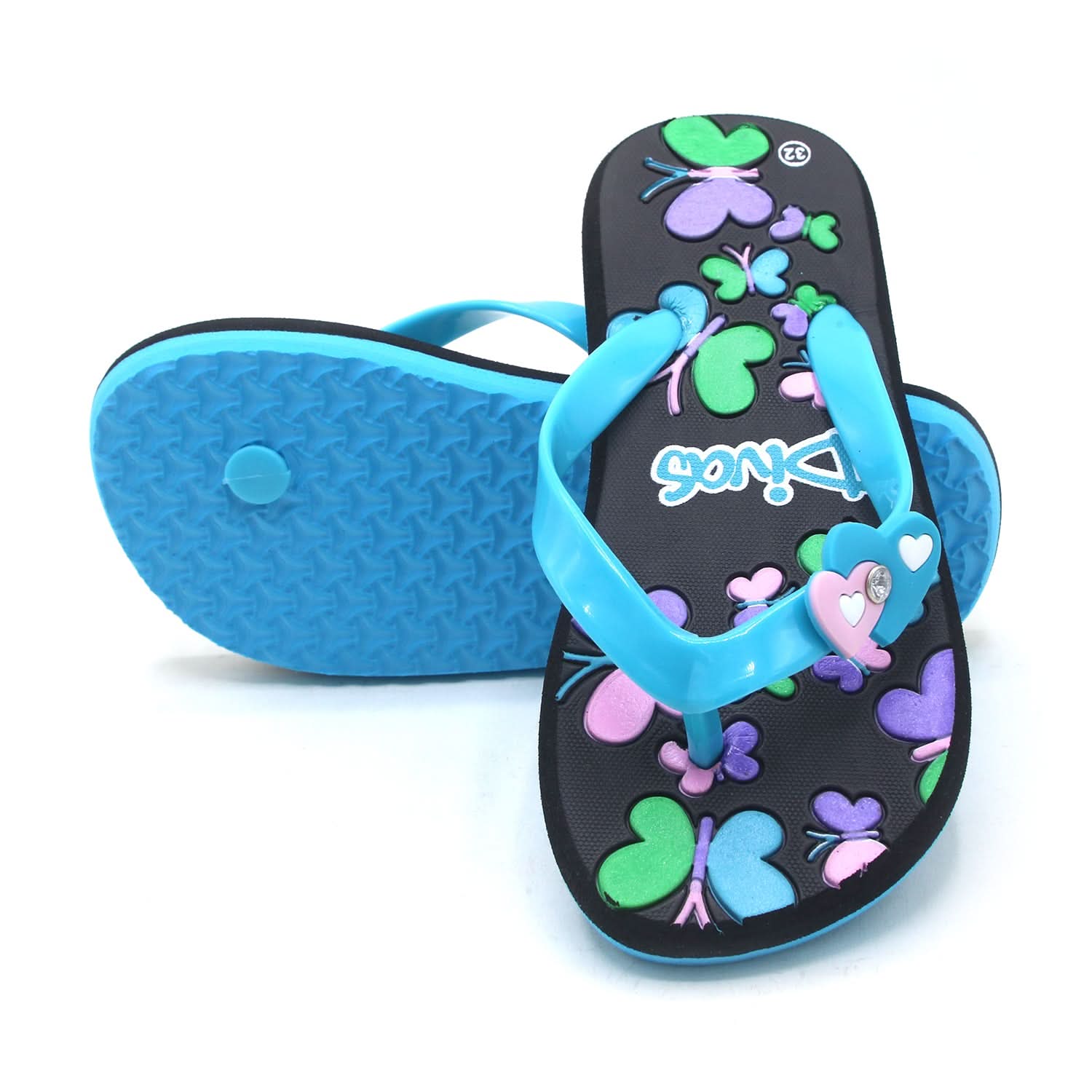 Girls Flip Flop Slipper - Cyan, Girls Slippers, Chase Value, Chase Value