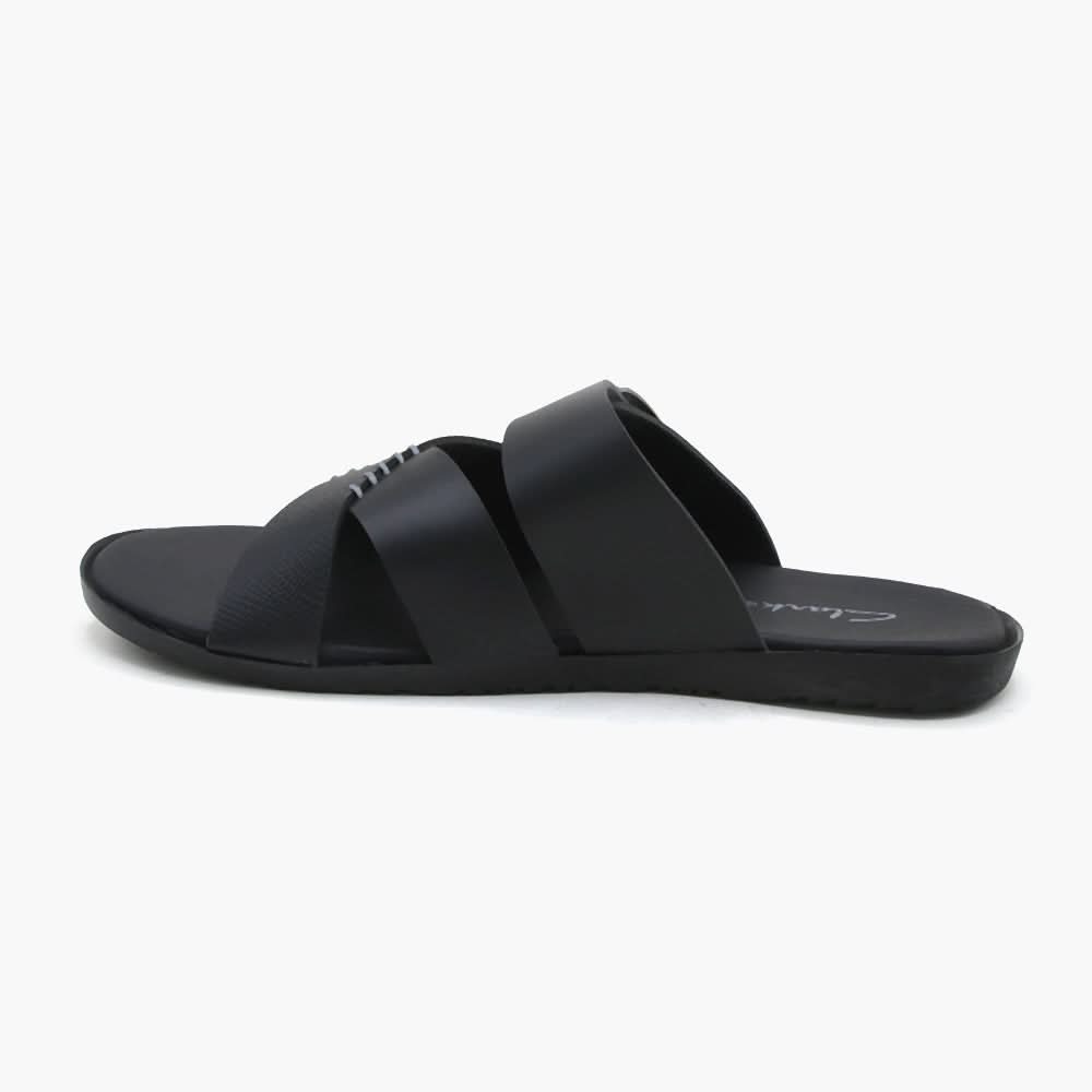 Men's Slipper - Black, Men's Slippers, Chase Value, Chase Value