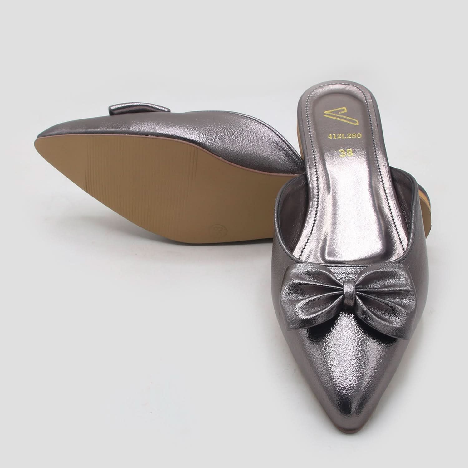 Women's Backless Pump - Grey, Women Backless Pumps, Chase Value, Chase Value