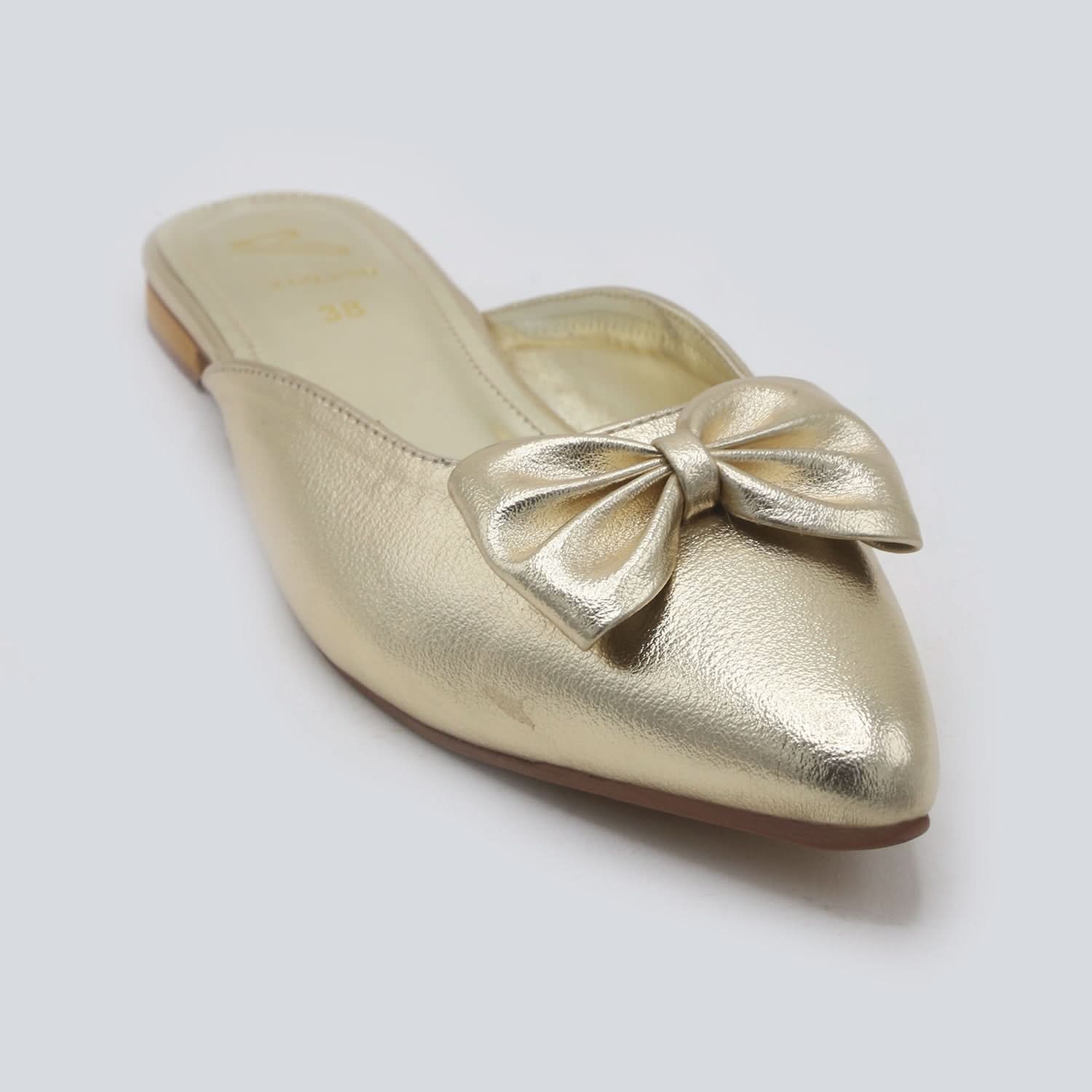 Women's Backless Pump - Golden, Women Backless Pumps, Chase Value, Chase Value